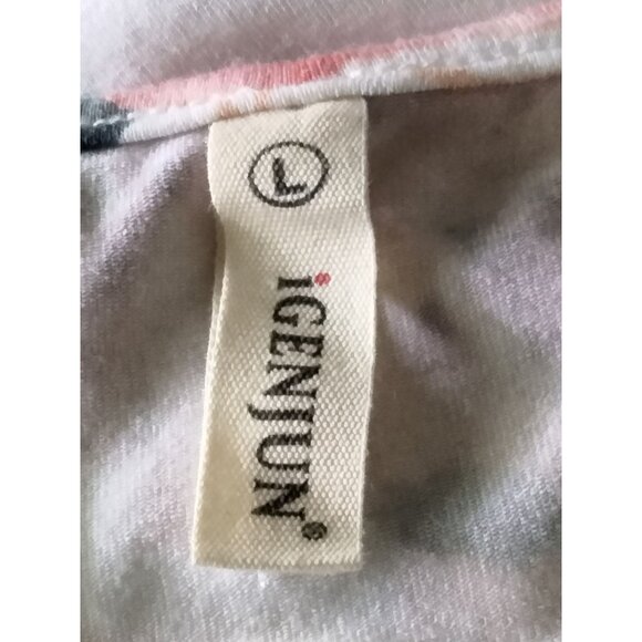 Igenjun Floral Cold Shoulder Top With Crisscross Straps Size Large - Picture 6 of 7